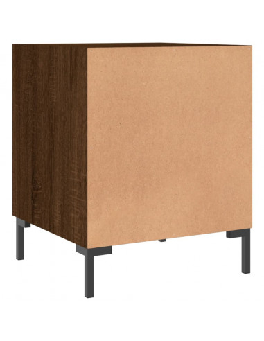 Comodini 2 pz Rovere Marrone 40x40x50 cm in Legno Multistrato