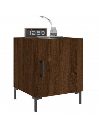 Comodini 2 pz Rovere Marrone 40x40x50 cm in Legno Multistrato