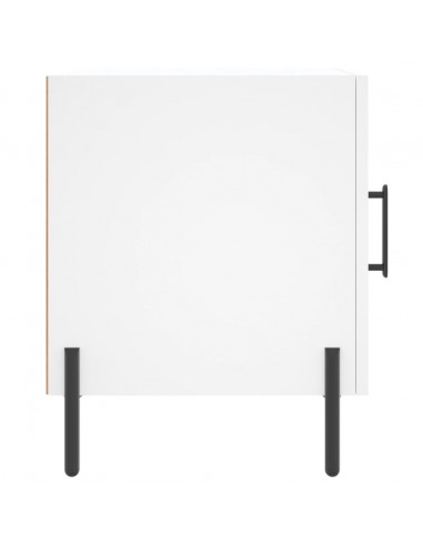 Comodini 2 pz Bianchi 40x40x50 cm in Legno Multistrato