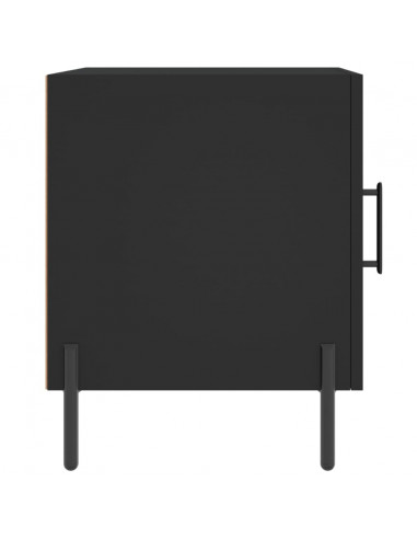 Comodini 2 pz Neri 40x40x50 cm in Legno Multistrato