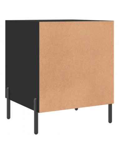 Comodini 2 pz Neri 40x40x50 cm in Legno Multistrato