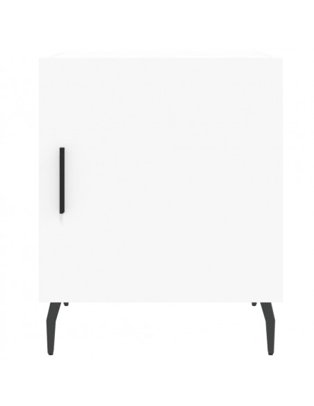 Comodini 2 pz Bianchi 40x40x50 cm in Legno Multistrato