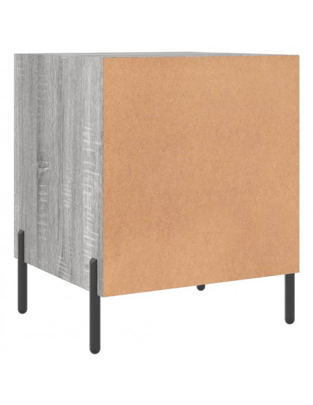 Comodini 2 pz Grigio Sonoma 40x40x50 cm in Legno Multistrato