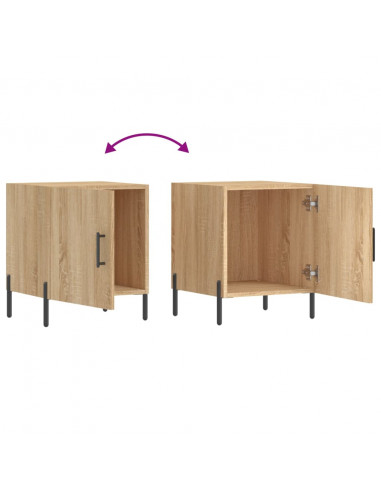 Comodini 2 pz Rovere Sonoma 40x40x50 cm in Legno Multistrato