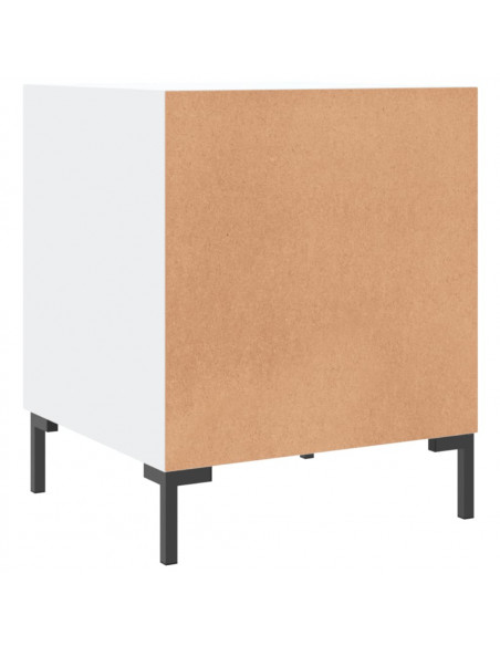 Comodini 2 pz Bianchi 40x40x50 cm in Legno Multistrato