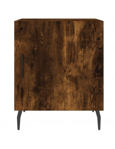 Comodini 2 pz Rovere Fumo 40x40x50 cm in Legno Multistrato 2