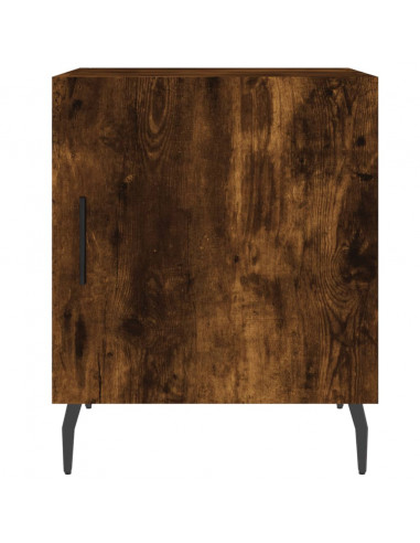 Comodini 2 pz Rovere Fumo 40x40x50 cm in Legno Multistrato