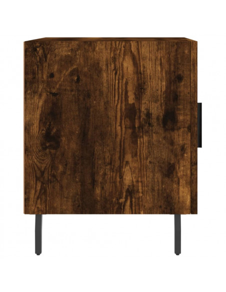 Comodini 2 pz Rovere Fumo 40x40x50 cm in Legno Multistrato