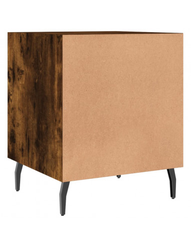 Comodini 2 pz Rovere Fumo 40x40x50 cm in Legno Multistrato