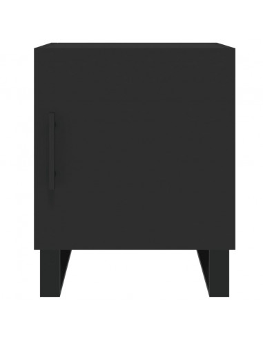 Comodini 2 pz Neri 40x40x50 cm in Legno Multistrato