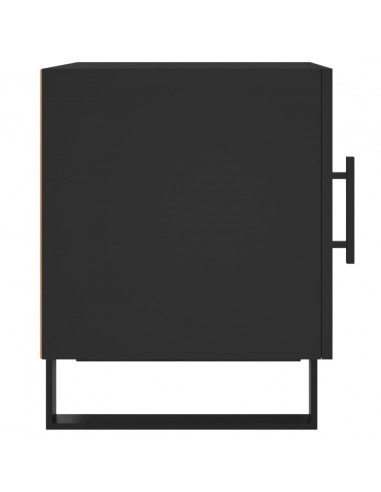 Comodini 2 pz Neri 40x40x50 cm in Legno Multistrato