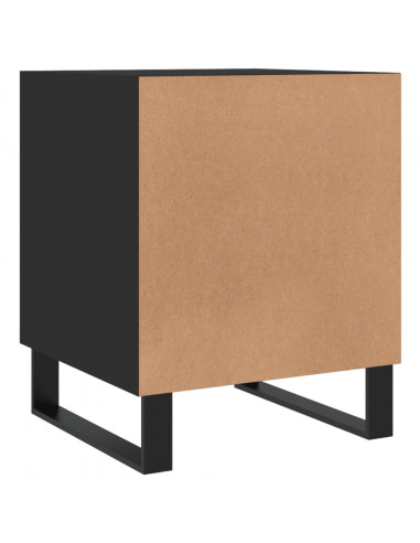 Comodini 2 pz Neri 40x40x50 cm in Legno Multistrato