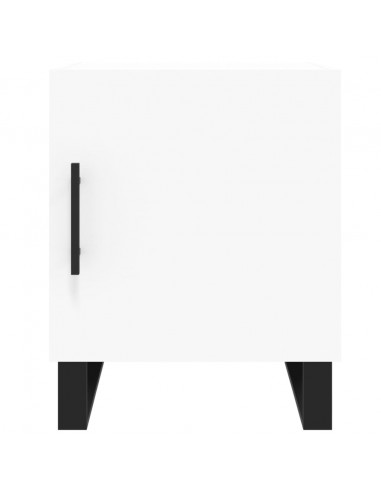 Comodini 2 pz Bianchi 40x40x50 cm in Legno Multistrato