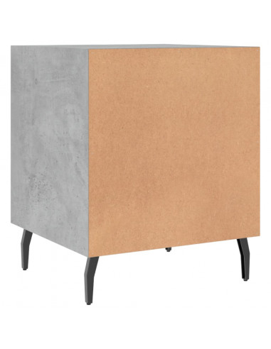 Comodini 2 pz Grigio Cemento 40x40x50 cm in Legno Multistrato