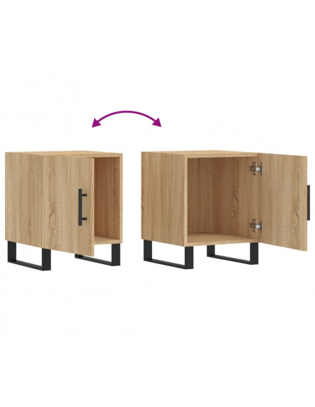Comodini 2 pz Rovere Sonoma 40x40x50 cm in Legno Multistrato