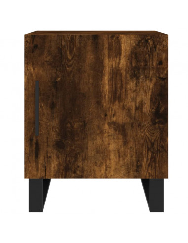 Comodini 2 pz Rovere Fumo 40x40x50 cm in Legno Multistrato