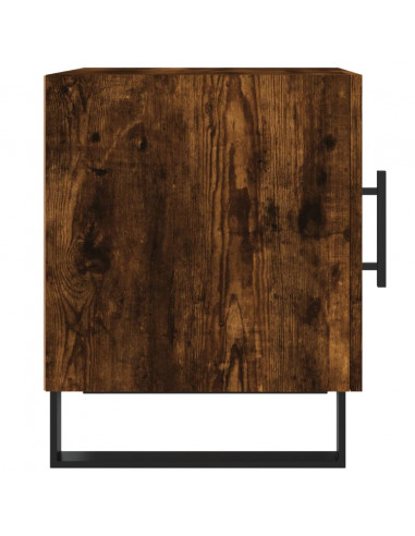 Comodini 2 pz Rovere Fumo 40x40x50 cm in Legno Multistrato