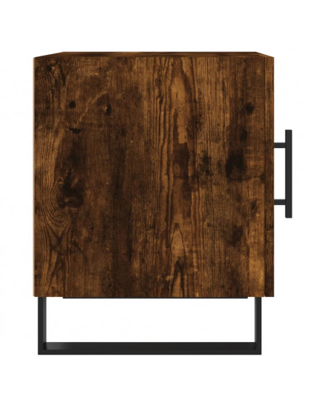 Comodini 2 pz Rovere Fumo 40x40x50 cm in Legno Multistrato
