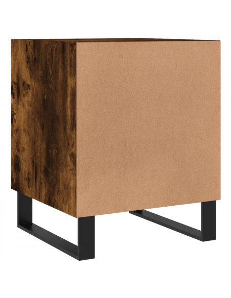 Comodini 2 pz Rovere Fumo 40x40x50 cm in Legno Multistrato