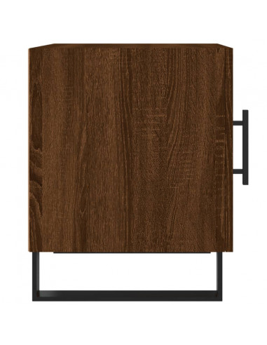 Comodini 2 pz Rovere Marrone 40x40x50 cm in Legno Multistrato