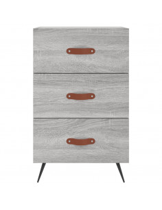 Comodino Grigio Sonoma 40x40x66 cm in Legno Multistrato 2