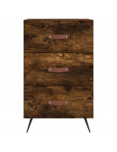 Comodino Rovere Fumo 40x40x66 cm in Legno Multistrato 2