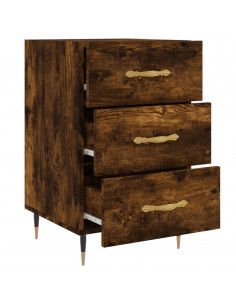 Comodino Rovere Fumo 40x40x66 cm in Legno Multistrato 2