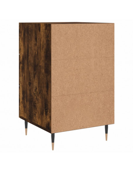 Comodino Rovere Fumo 40x40x66 cm in Legno Multistrato