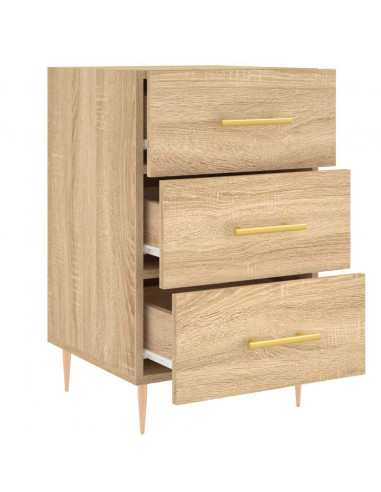 Comodino Rovere Sonoma 40x40x66 cm in Legno Multistrato