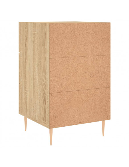 Comodino Rovere Sonoma 40x40x66 cm in Legno Multistrato