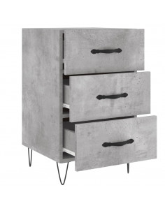 Comodino Grigio Cemento 40x40x66 cm in Legno Multistrato 2