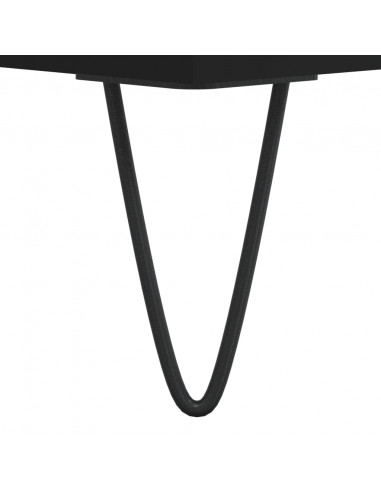 Comodino Nero 40x40x66 cm in Legno Multistrato