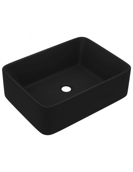 Lavandino Luxury Nero Opaco 41x30x12 cm in Ceramica