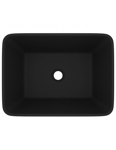 Lavandino Luxury Nero Opaco 41x30x12 cm in Ceramica