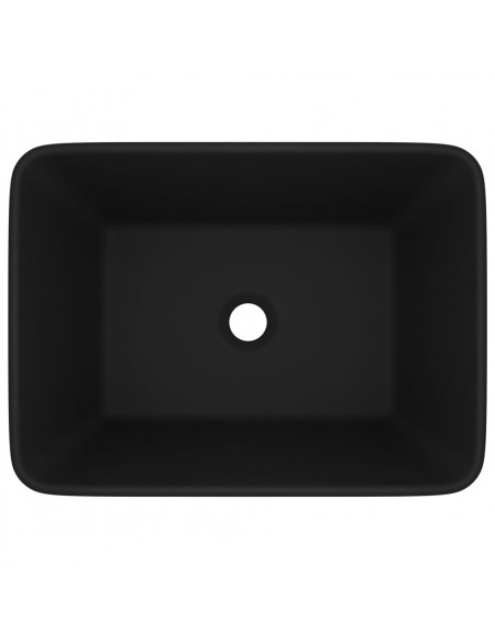 Lavandino Luxury Nero Opaco 41x30x12 cm in Ceramica