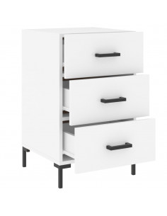 Comodino Bianco 40x40x66 cm in Legno Multistrato 2