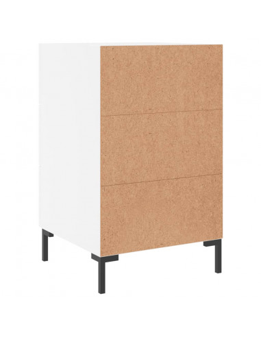 Comodino Bianco 40x40x66 cm in Legno Multistrato