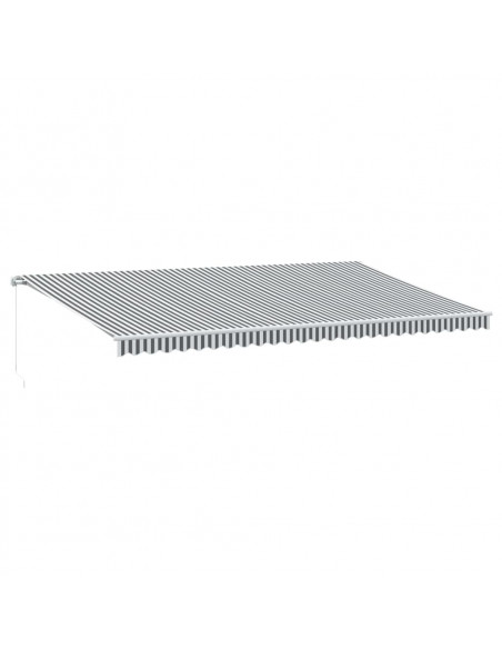 Tenda Retrattile Manuale con LED Antracite e Bianco 600x350 cm