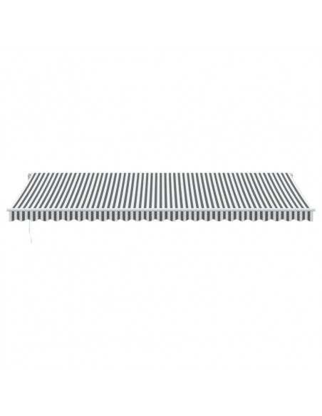 Tenda Retrattile Manuale con LED Antracite e Bianco 600x350 cm