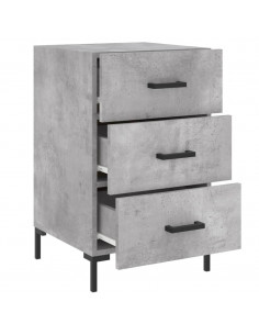 Comodino Grigio Cemento 40x40x66 cm in Legno Multistrato 2