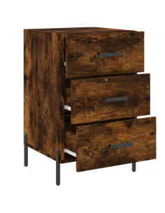 Comodino Rovere Fumo 40x40x66 cm in Legno Multistrato 2