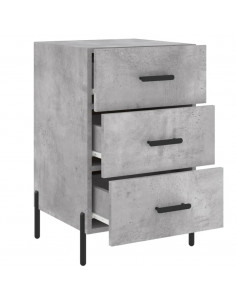 Comodino Grigio Cemento 40x40x66 cm in Legno Multistrato 2
