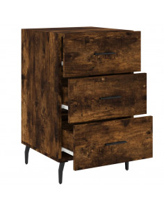 Comodino Rovere Fumo 40x40x66 cm in Legno Multistrato 2
