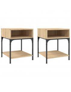 Comodini 2 pz Rovere Sonoma 40x41x50 cm in Legno Multistrato 2