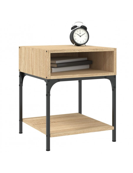 Comodini 2 pz Rovere Sonoma 40x41x50 cm in Legno Multistrato