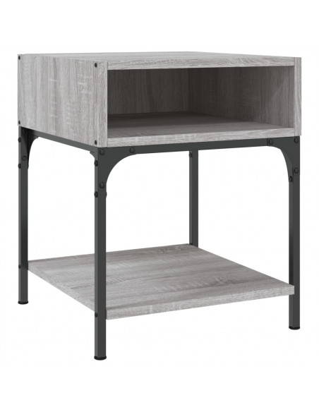Comodini 2 pz Grigio Sonoma 40x41x50 cm in Legno Multistrato