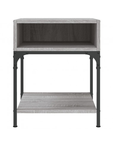 Comodini 2 pz Grigio Sonoma 40x41x50 cm in Legno Multistrato