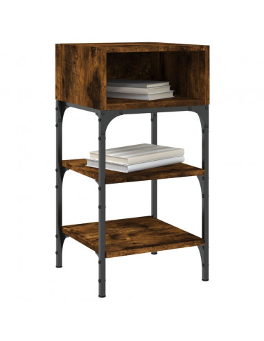 Comodini 2 pz Rovere Fumo 35x34,5x70 cm in Legno Multistrato