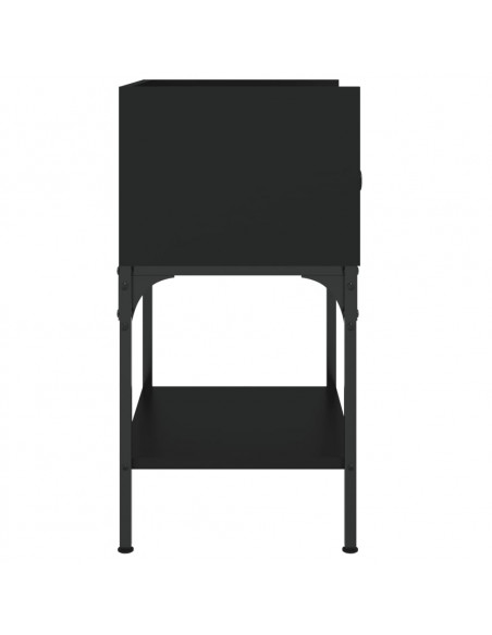 Comodini 2 pz Neri 40,5x31x60 cm in Legno Multistrato
