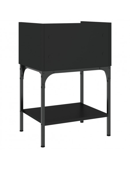 Comodini 2 pz Neri 40,5x31x60 cm in Legno Multistrato